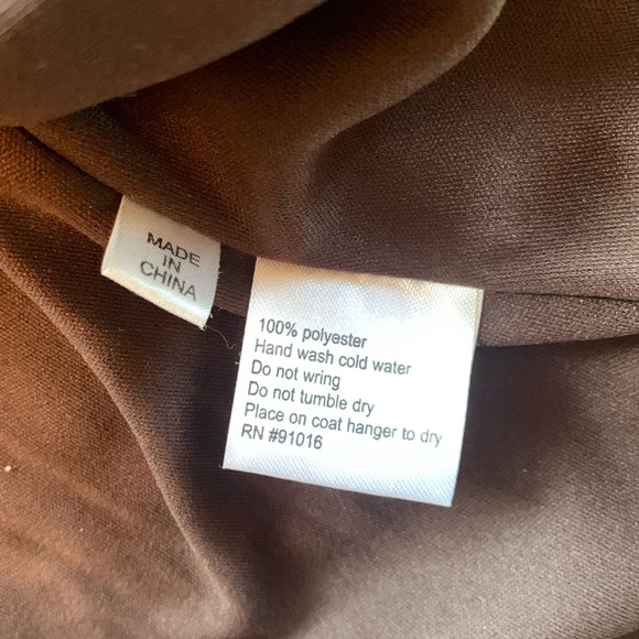 OBSTINEE by IKA blazer, maroon ribbon, tan/brown iridescent fabric, zips. M EUC - Picture 12 of 17